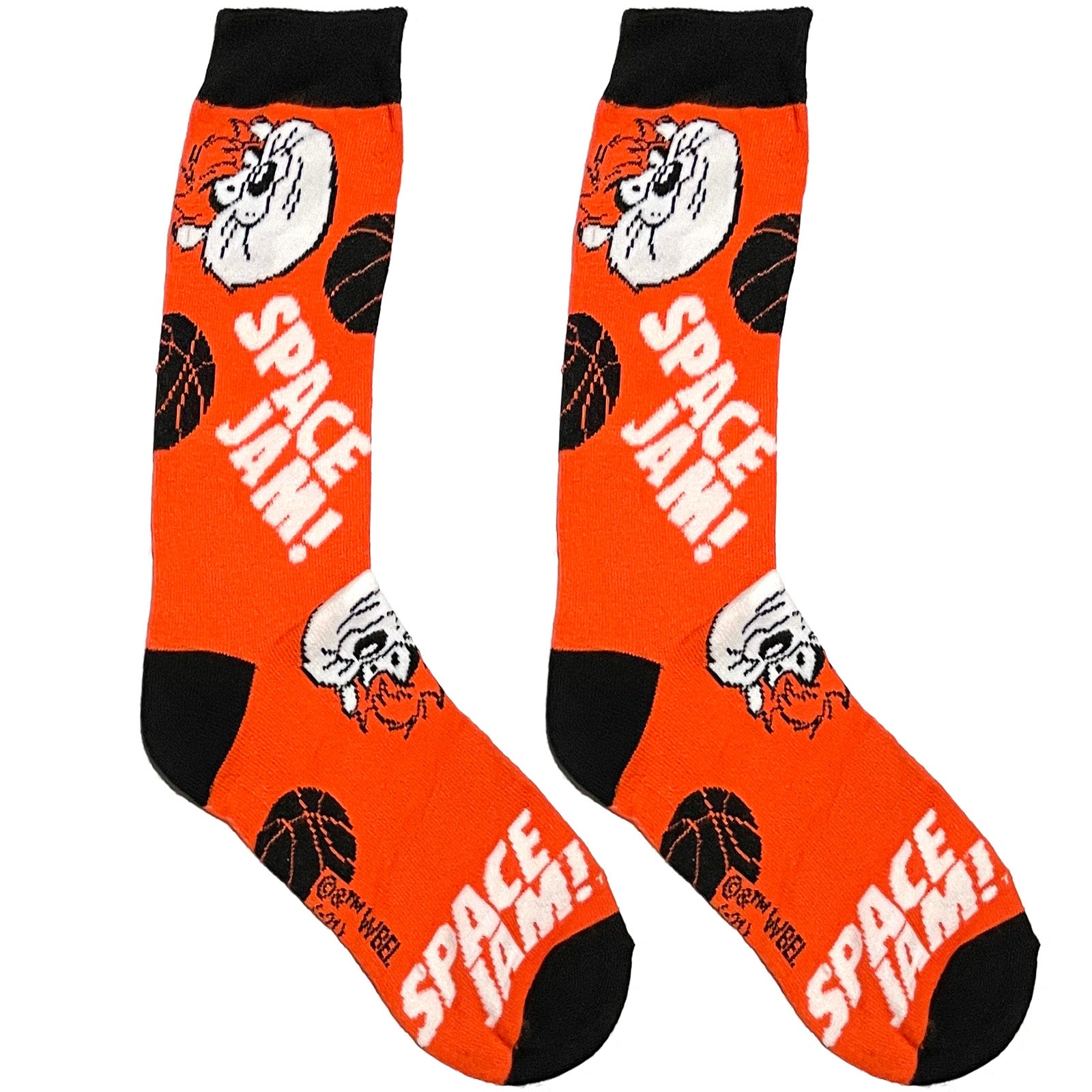Orange Space Jam Short Crew Socks