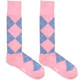 Pink And Blue Diamond Socks