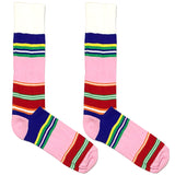 Pink And Red Stripe Socks