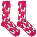 Pink Llama Short Crew Socks