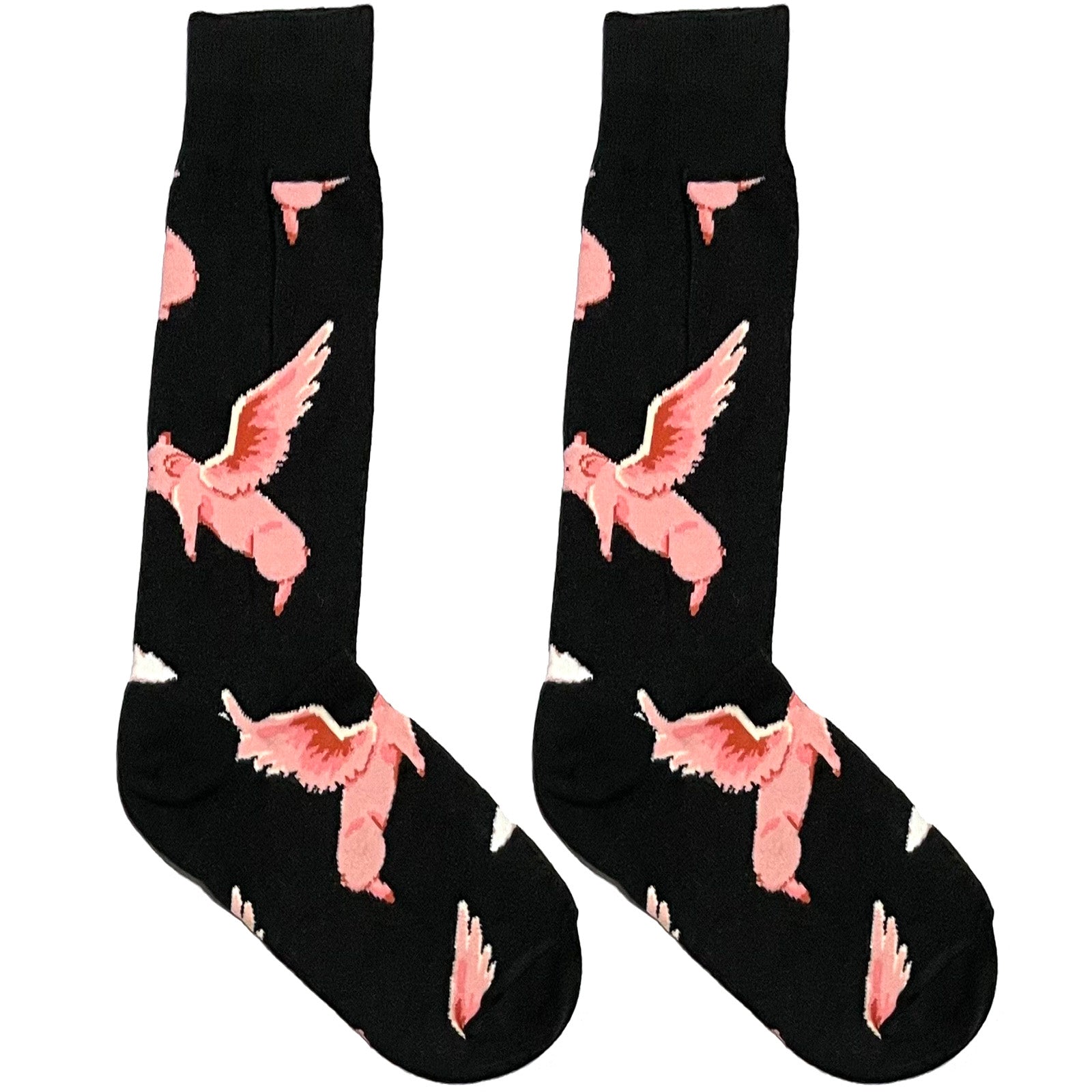 Pink Funky Socks Pink Piggy Angel Socks – themensden.pk
