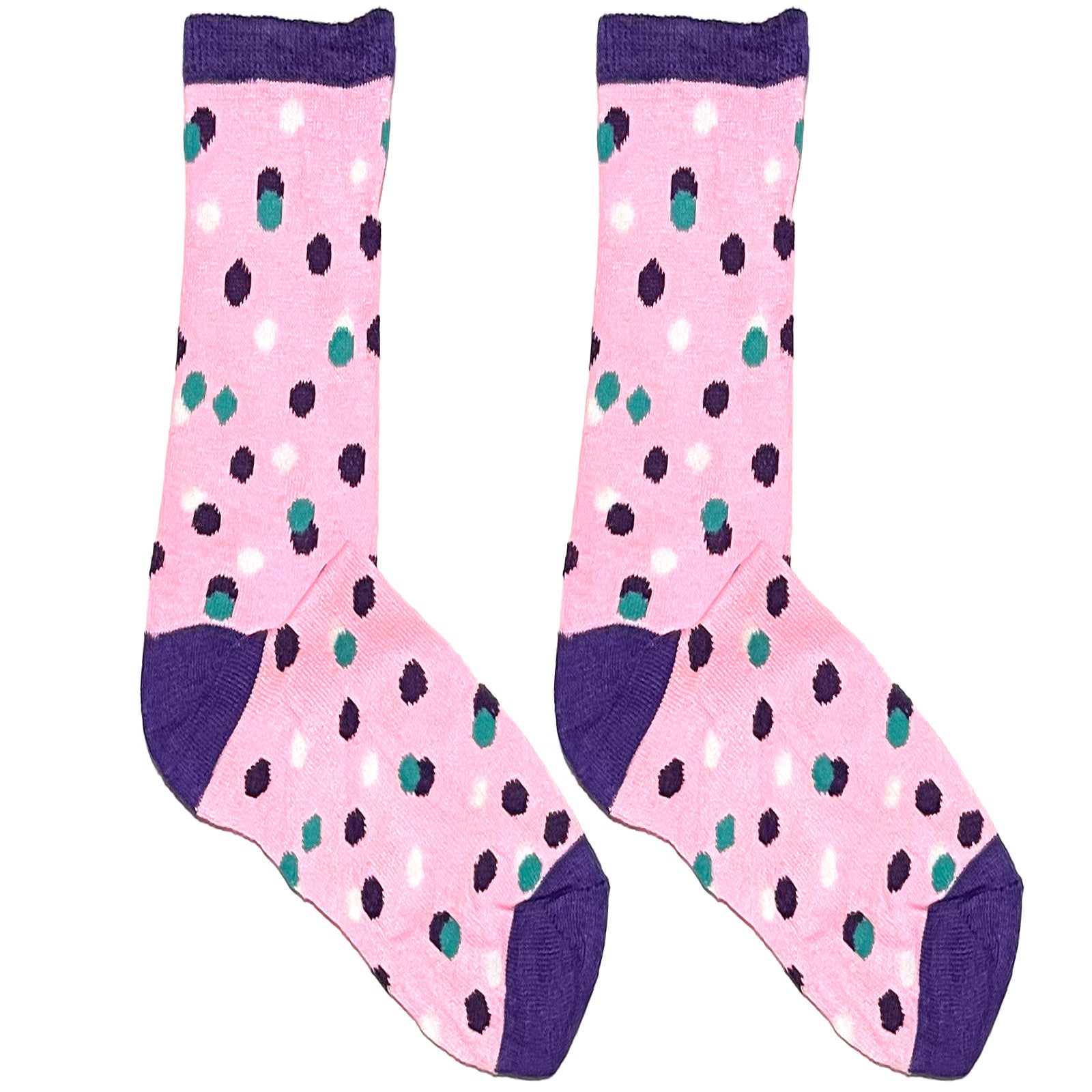 Pink Dotted Short Crew Socks