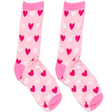 Pink Heart Variant Short Crew Socks