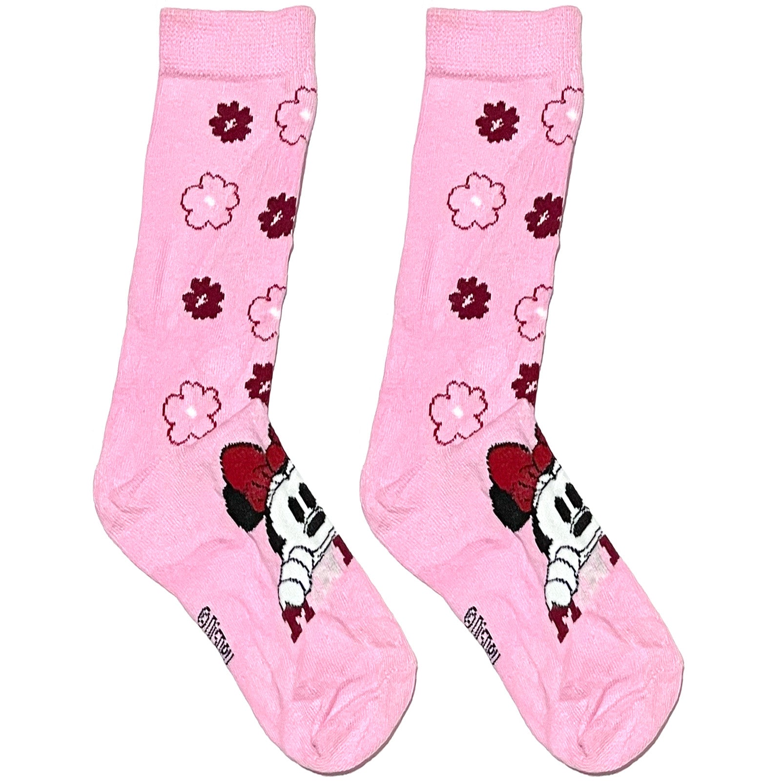 Pink Minnie Mouse Short Crew Socks