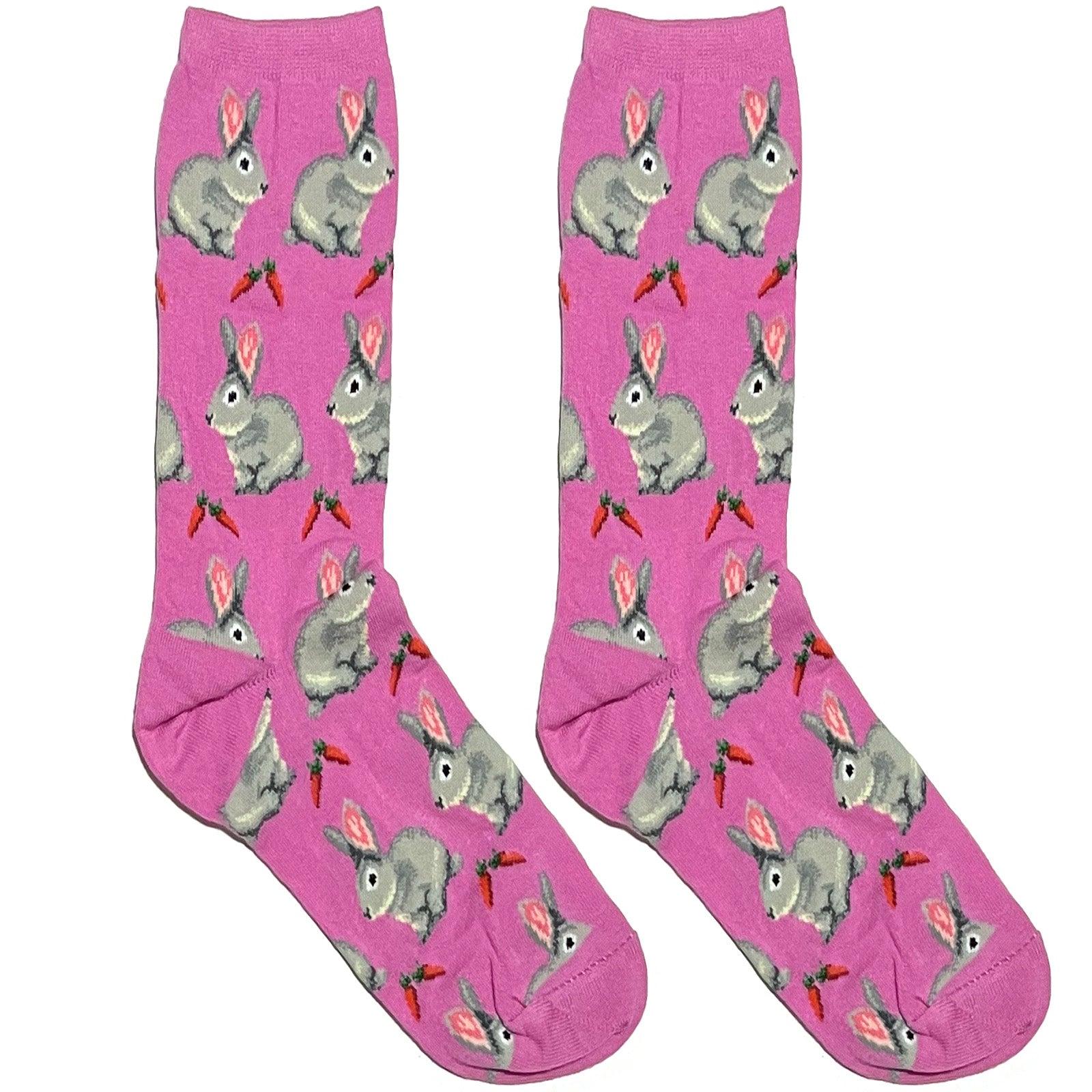 Pink Rabbit Carrot Short Crew Socks