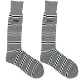 Polo Grey And Black Stripes Socks