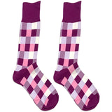 Purple Chequered Socks