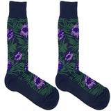 Purple Floral Socks