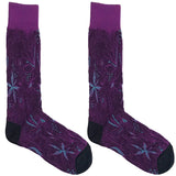 Purple Floral Socks