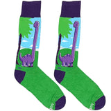 Purple And Green Dino Socks