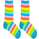 Rainbow Stripe Shorts Crew Socks