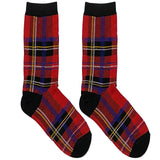 Red And Black Chequered Socks