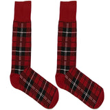 Red And Black Chequered Socks