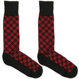 Red And Black Pattern Socks