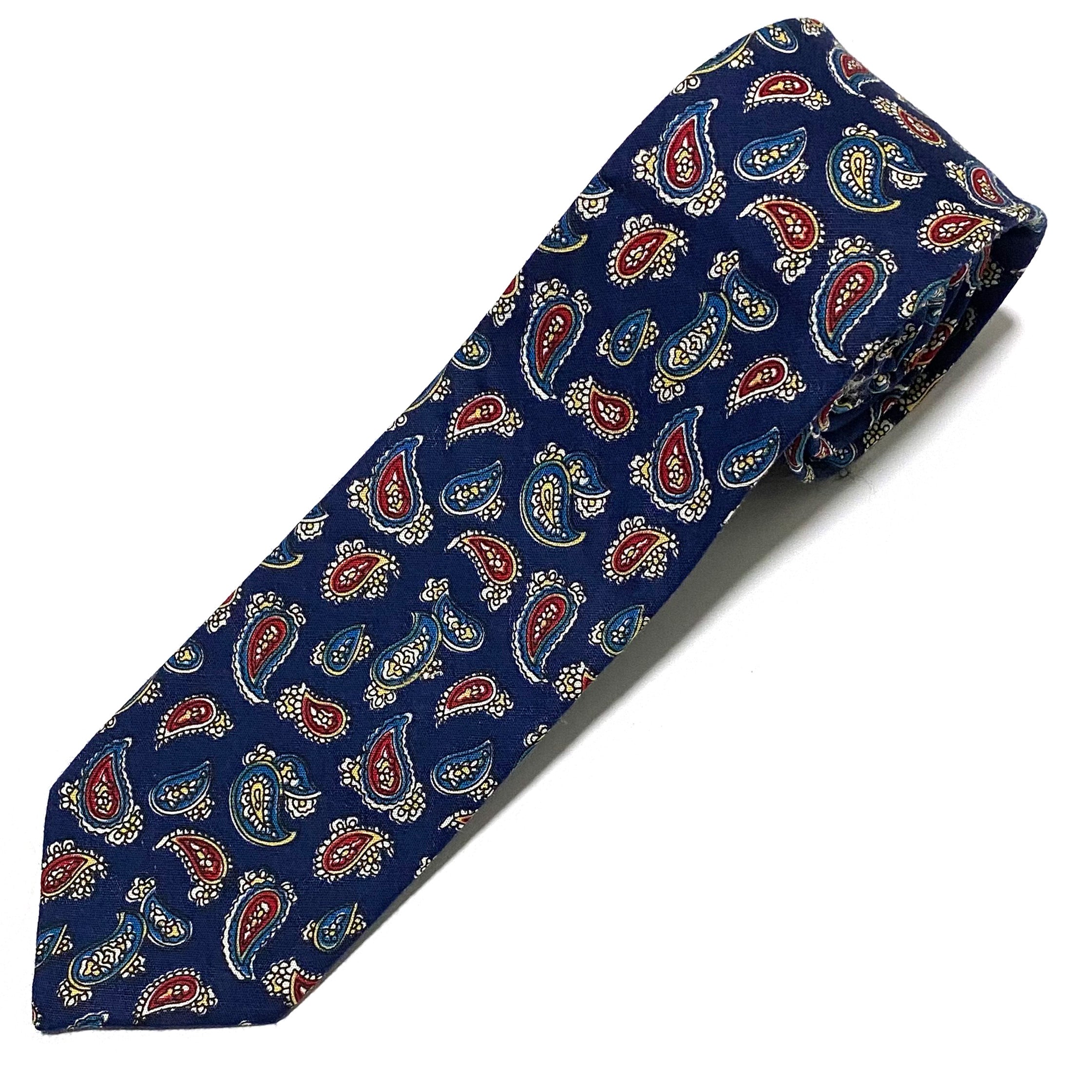 Red And Blue Floral Tie