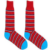 Red And Blue Stripe Socks