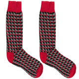 Red And Grey Socks