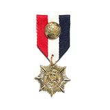 Red And White Gold Star Badge