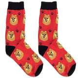 Red Dogs Paw Short Crew Socks