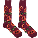 Red Floral Socks