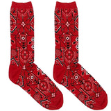 Red Graffiti Short Crew Socks