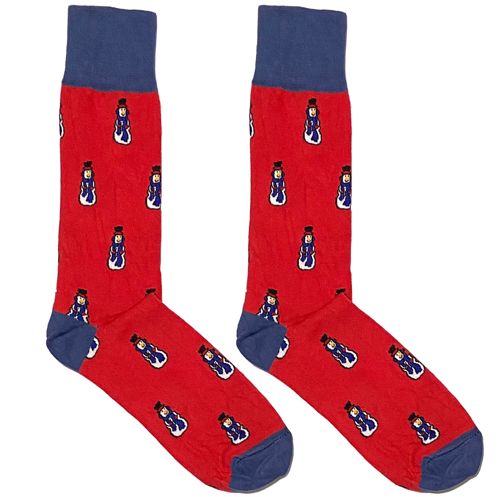 Red Snow Man Socks