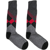 Red And Grey Diamond Socks