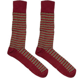 Red And Yellow Stripe Pattern Socks