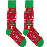 Red Christmas Beer Socks