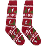 Red Snoopy Tree Short Crew Socks