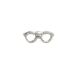 Silver Small Glasses Lapel Pin