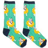 Swimming Dog Short Crew Socks