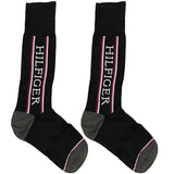 TH Black Middle Text Socks