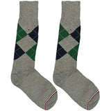 TH Green And Grey Diamond Socks