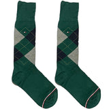 TH Green And Grey Diamond Socks