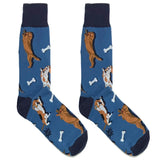 White And Brown Dog Socks