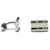White And Silver Cuff Link