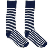 White And Blue Stripe Socks