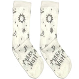 White Sun Make A Wish Short Crew Socks