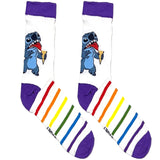 Whiten Stitch Disney Stripe Short Crew Socks