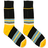 Yellow And Black Stripe Socks