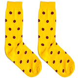 Yellow And Red Short Crew Socks