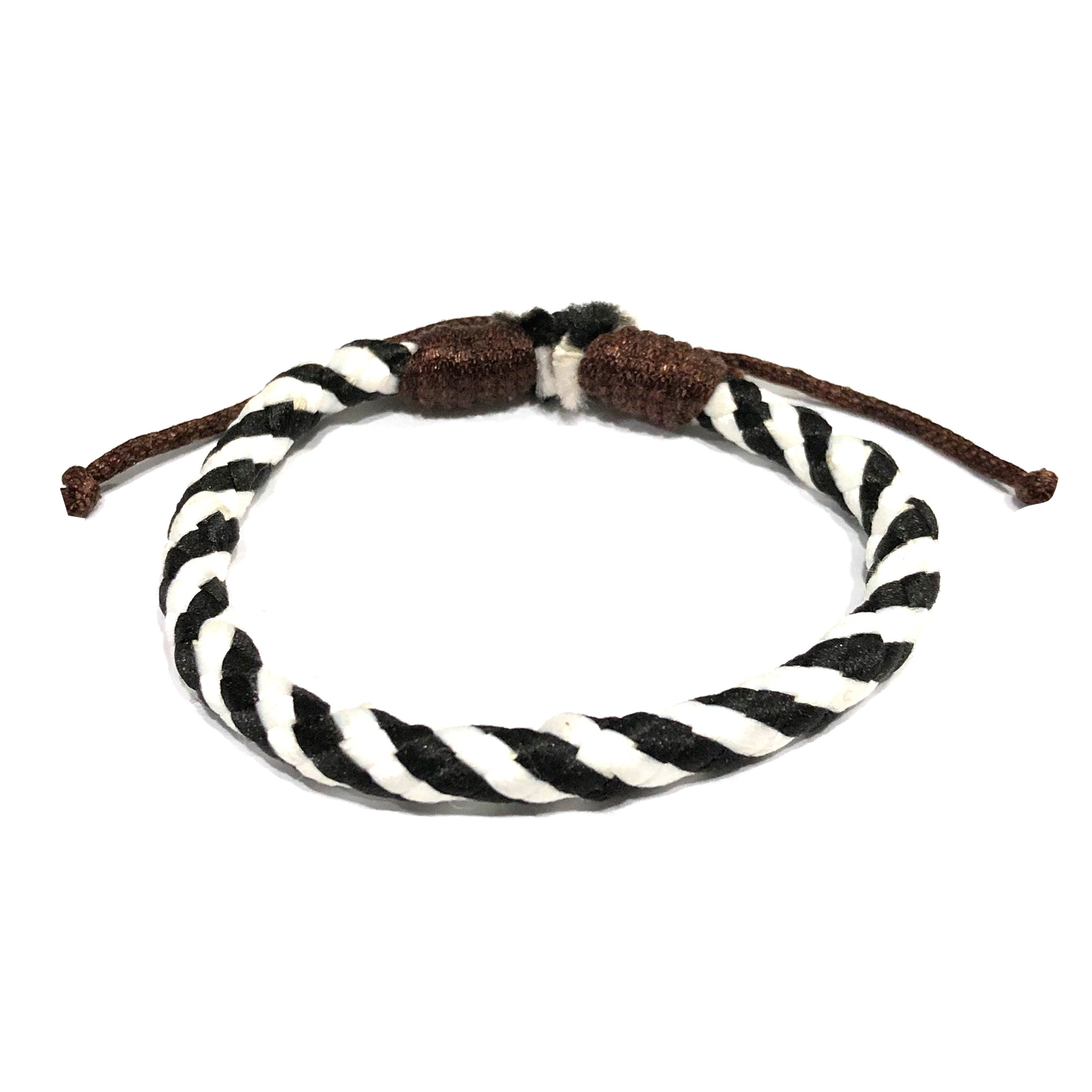 Brown and White Woven Bracelet