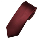 Solid Burgundy Polyester Tie