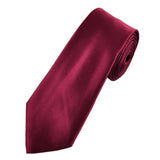 Solid Maroon Polyester Tie