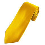 Solid Yellow Polyester Tie