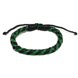 Green and Black Woven Bracelet