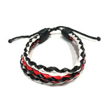 Red and White Triple Layer Bracelet