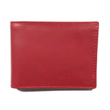 Plain Red Pure Cow Leather Wallet